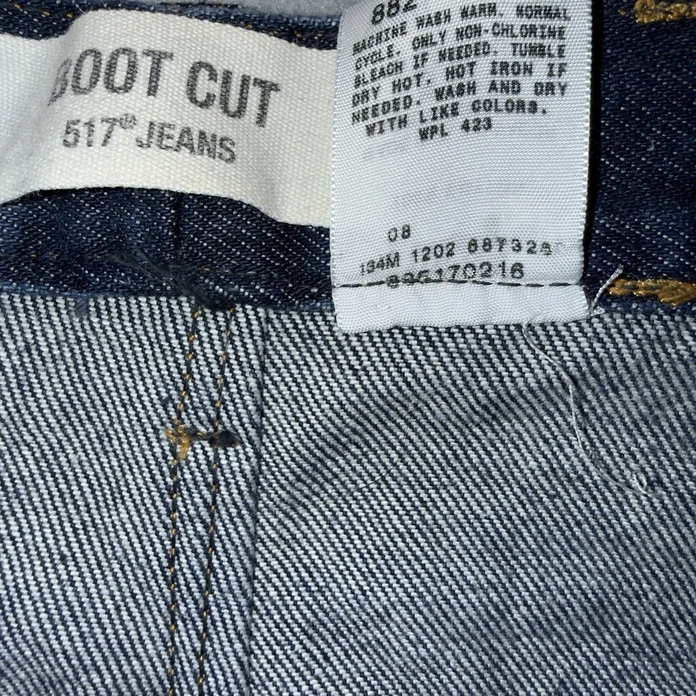Vintage Levis 517 BOOT CUT Jeans Mens 35x32 Dark Wash Western Cowboy Tagged 38‎